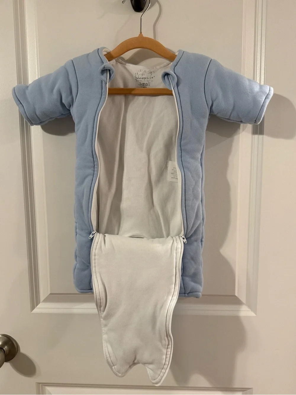 Baby Girl or Boy Magic Merlin Blue Sleep Suit Small